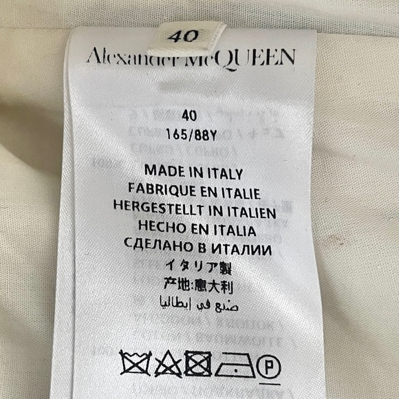 Alexander McQueen Striped Cotton & Linen Jacket with Eyelets in Ivory Size XS - Picture 5 of 10